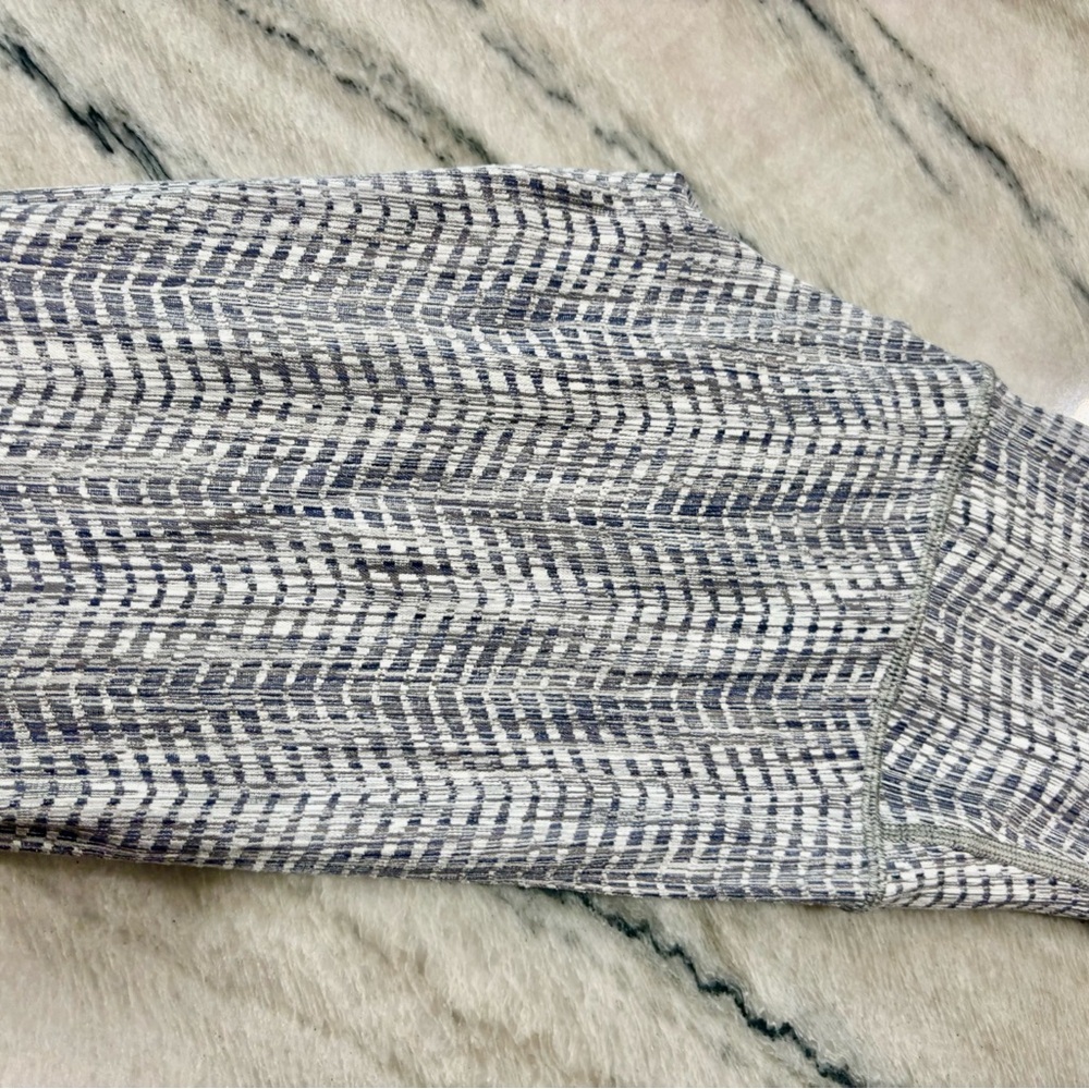 lululemon athletica Blue and White Patterned Leggings